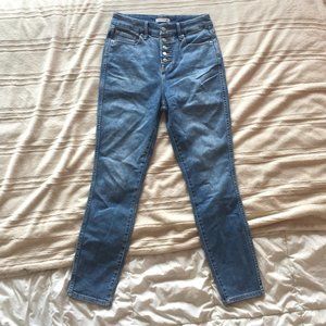 Good American Good Curve Skinny Hi-Rise Blue Jeans